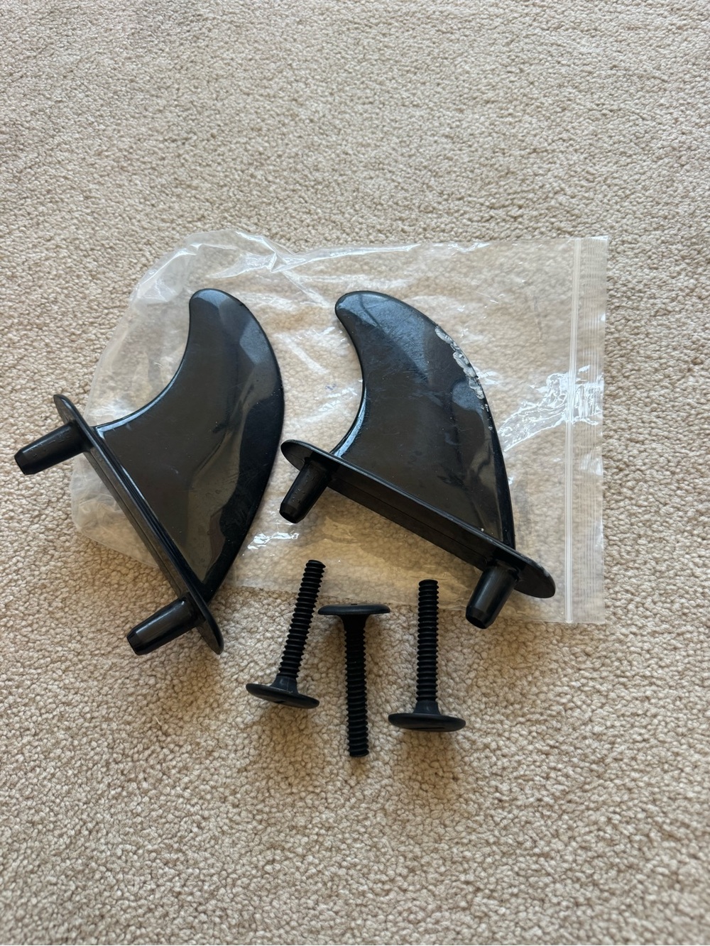 Soft top surfboard fins